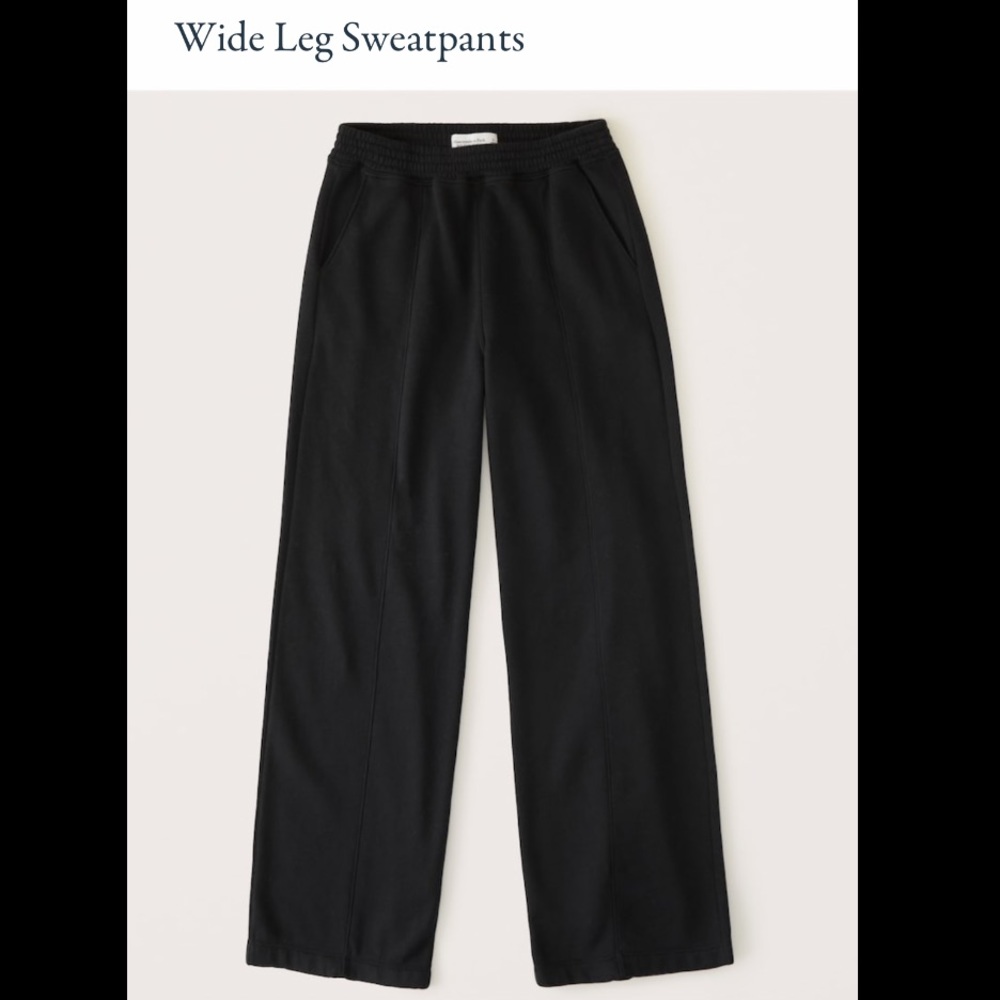 NWT❗️A&F Black Wide Leg Sweatpants